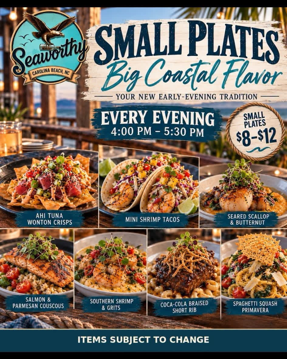 Seaworthy Small Plates flyer